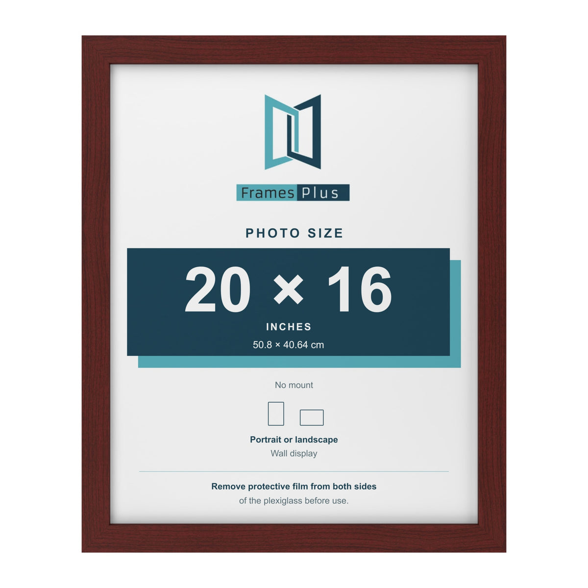 Mahogany picture frame for a 20 x 16 inch photo