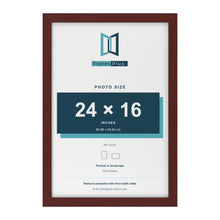 Mahogany picture frame for a 24 x 16 inch photo