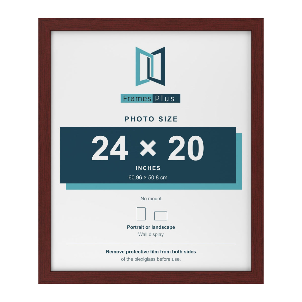 Mahogany picture frame for a 24 x 20 inch photo