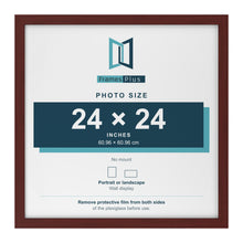 Mahogany picture frame for a 24 x 24 inch photo