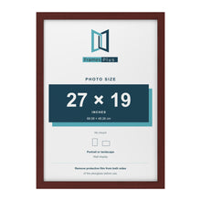 Mahogany picture frame for a 27 x 19 inch photo