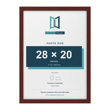 Mahogany picture frame for a 28 x 20 inch photo