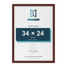 Mahogany picture frame for a 34 x 24 inch photo