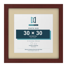 Mahogany 40 x 40 cm picture frame with an ivory mount for a 30 x 30 cm photo