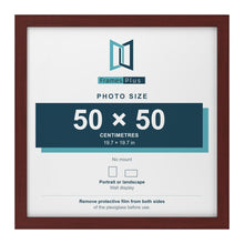 Mahogany picture frame for a 50 x 50 cm photo