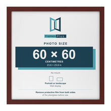 Mahogany picture frame for a 60 x 60 cm photo