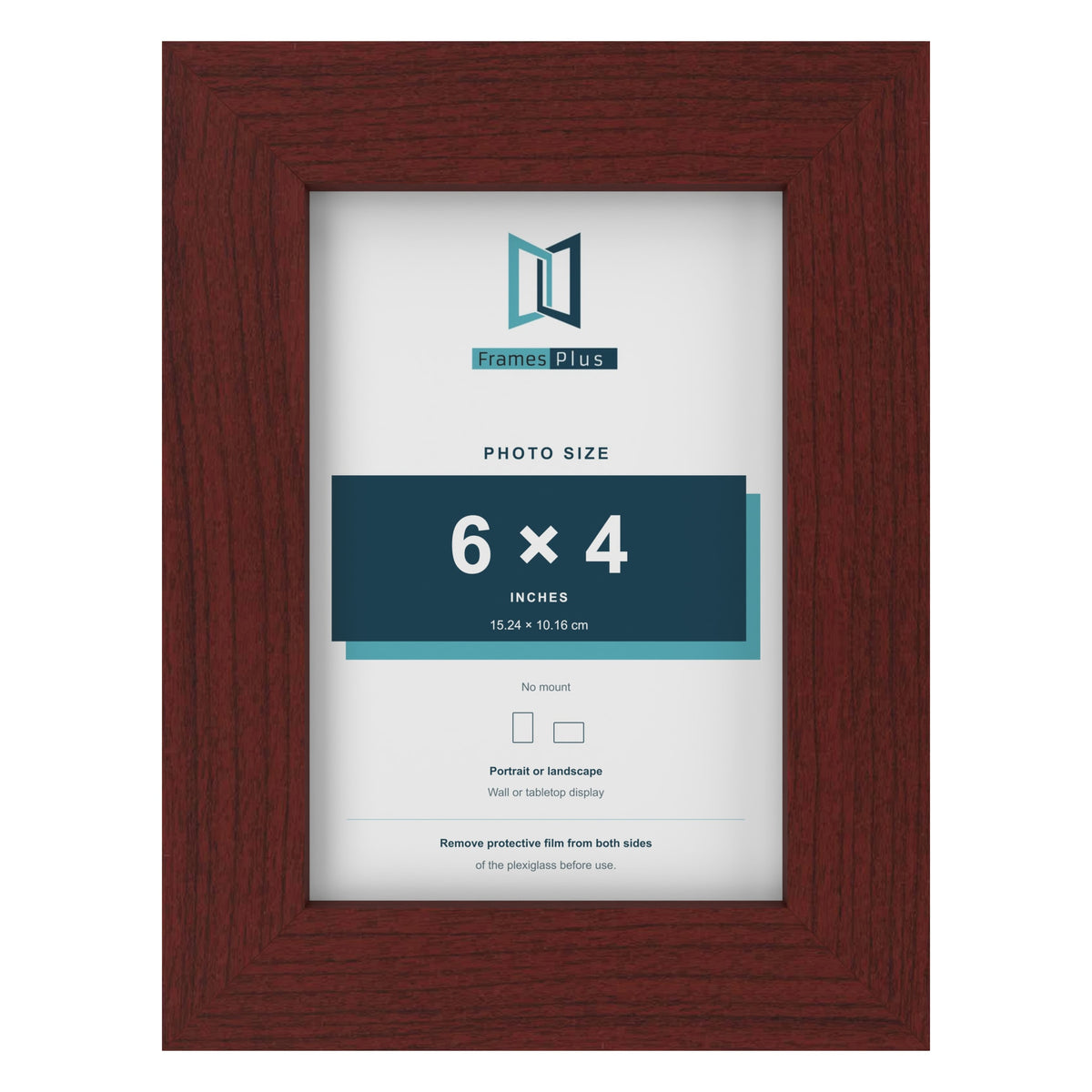 Mahogany picture frame for a 6 x 4 inch photo