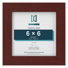 Mahogany picture frame for a 6 x 6 inch photo