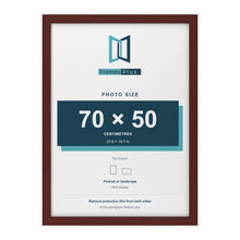 Mahogany picture frame for a 70 x 50 cm photo