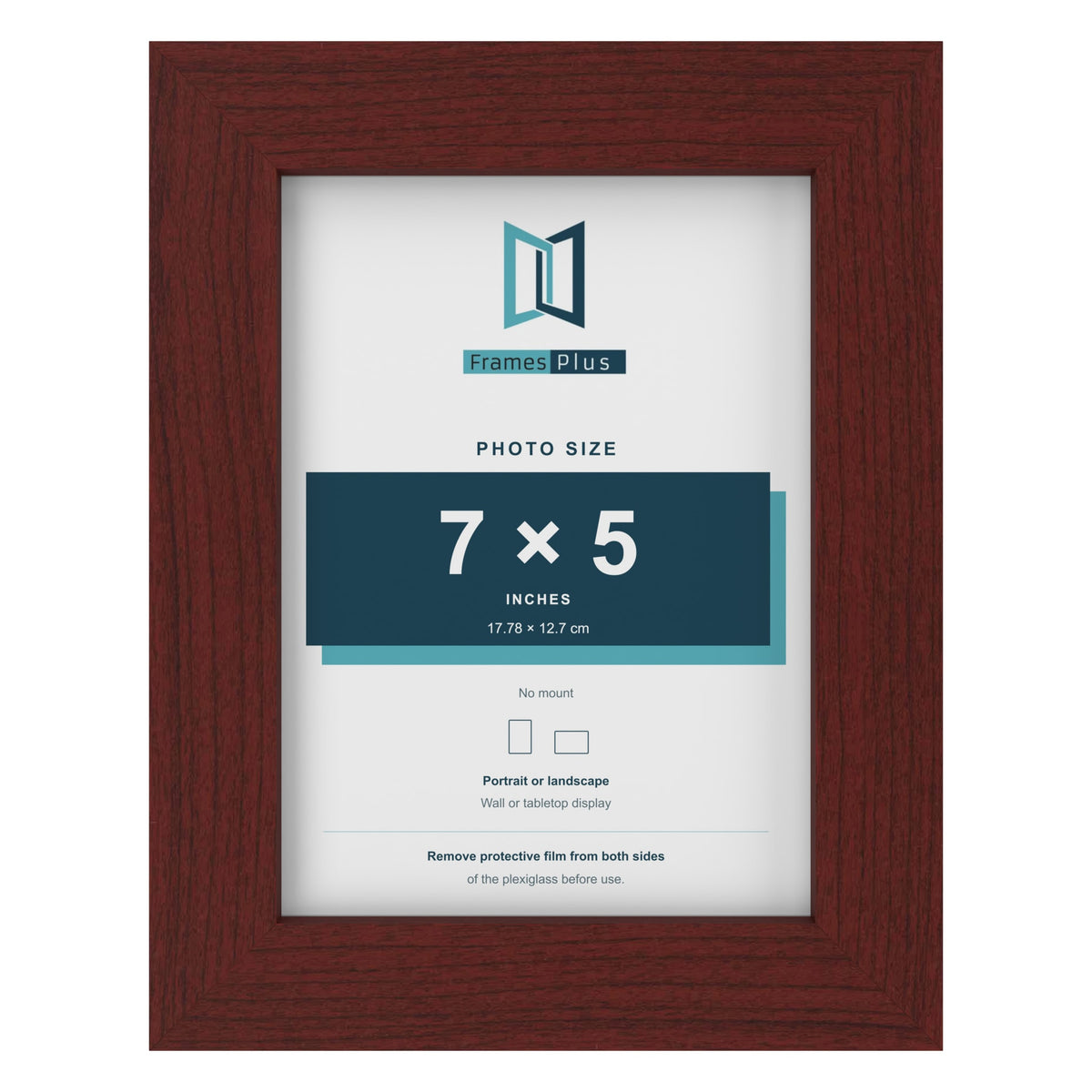 Mahogany picture frame for a 7 x 5 inch photo