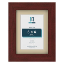 Mahogany 8 x 6 inch picture frame with an ivory mount for a 6 x 4 inch photo