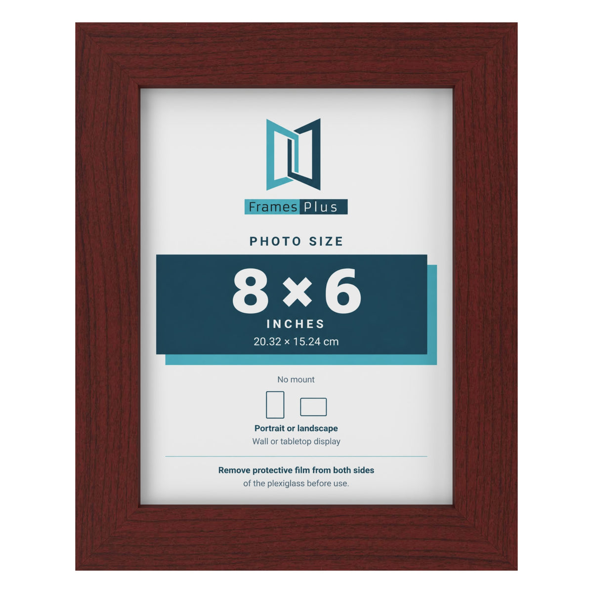 Mahogany picture frame for a 8 x 6 inch photo