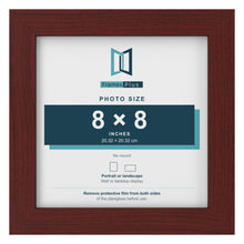Mahogany picture frame for a 8 x 8 inch photo
