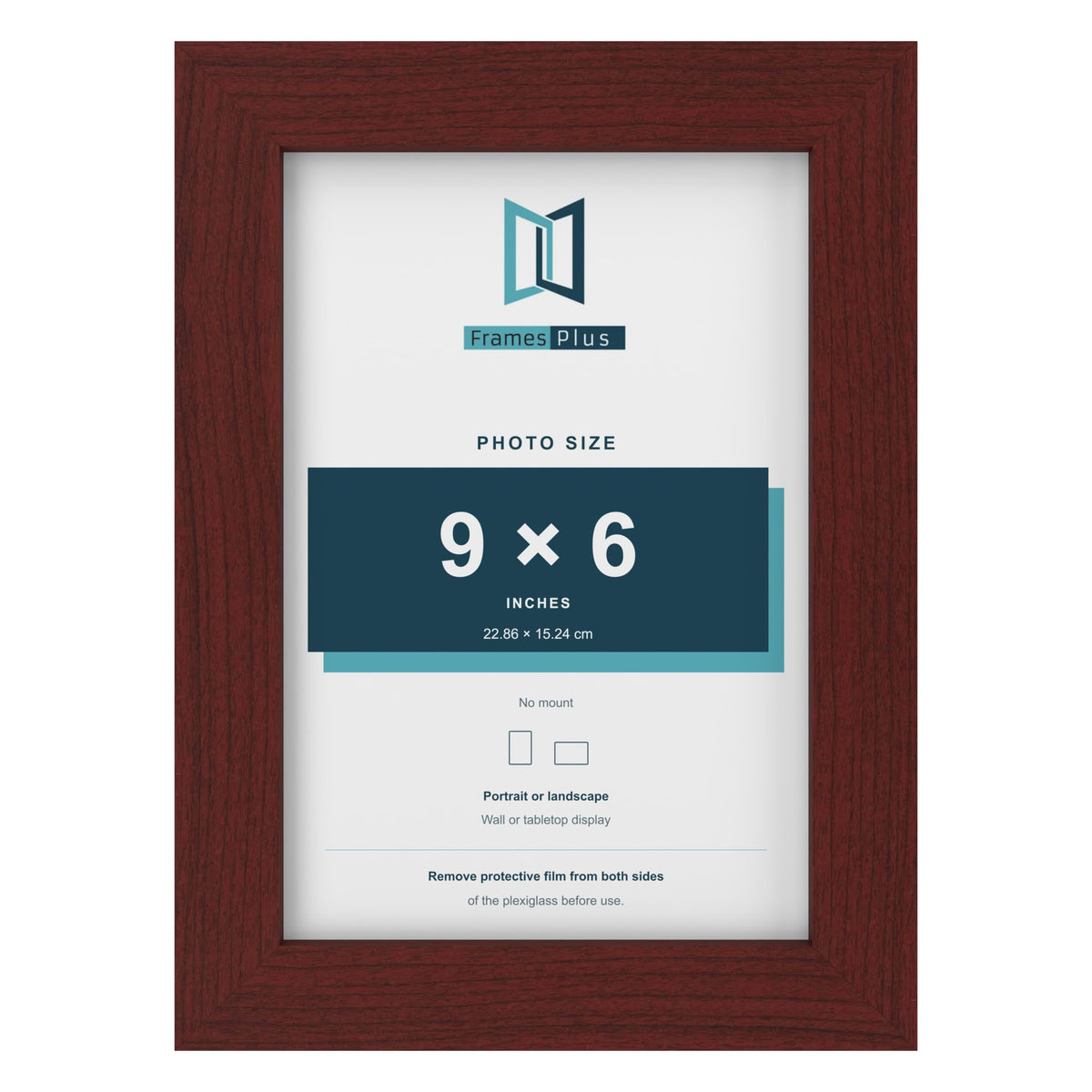 Mahogany picture frame for a 9 x 6 inch photo