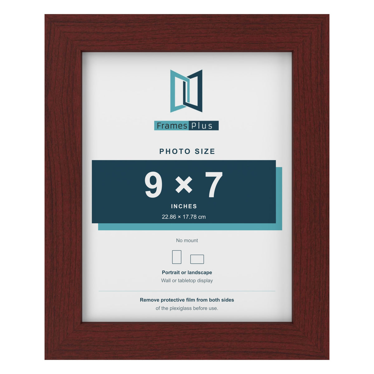 Mahogany picture frame for a 9 x 7 inch photo