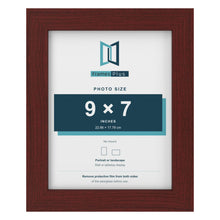Mahogany picture frame for a 9 x 7 inch photo
