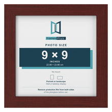 Mahogany picture frame for a 9 x 9 inch photo