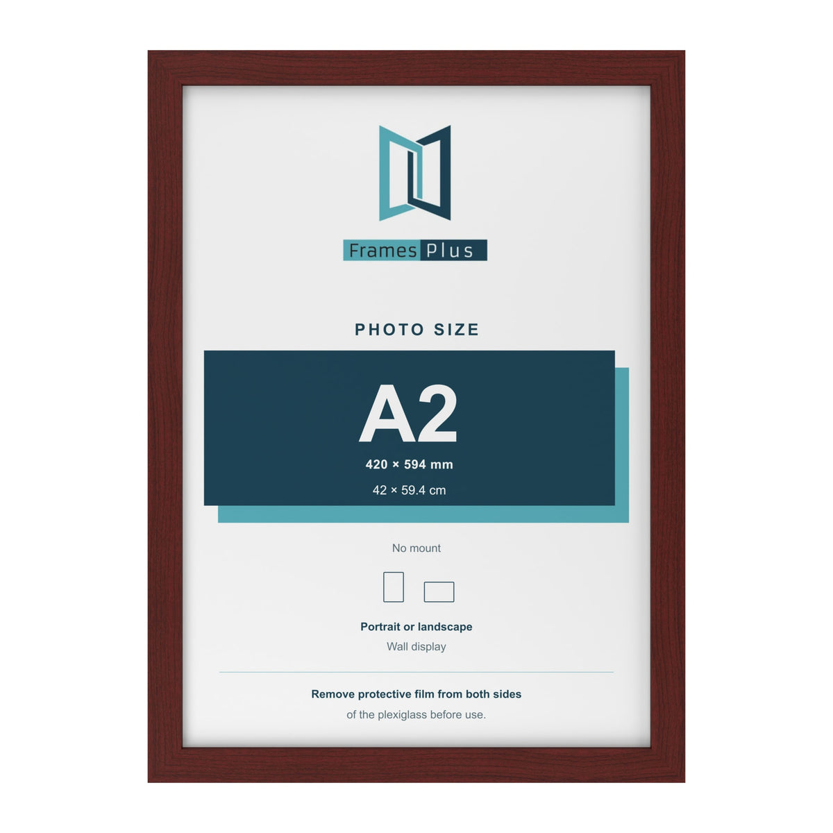 Mahogany picture frame for an A2 photo