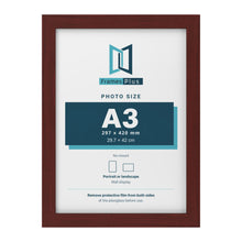 Mahogany picture frame for an A3 photo