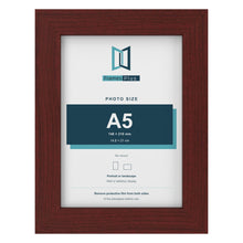 Mahogany picture frame for an A5 photo