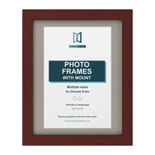 Mahogany picture frame with a Dawn Grey mount
