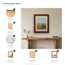 How to put a photo in a Mahogany frame with an ivory mount in six steps