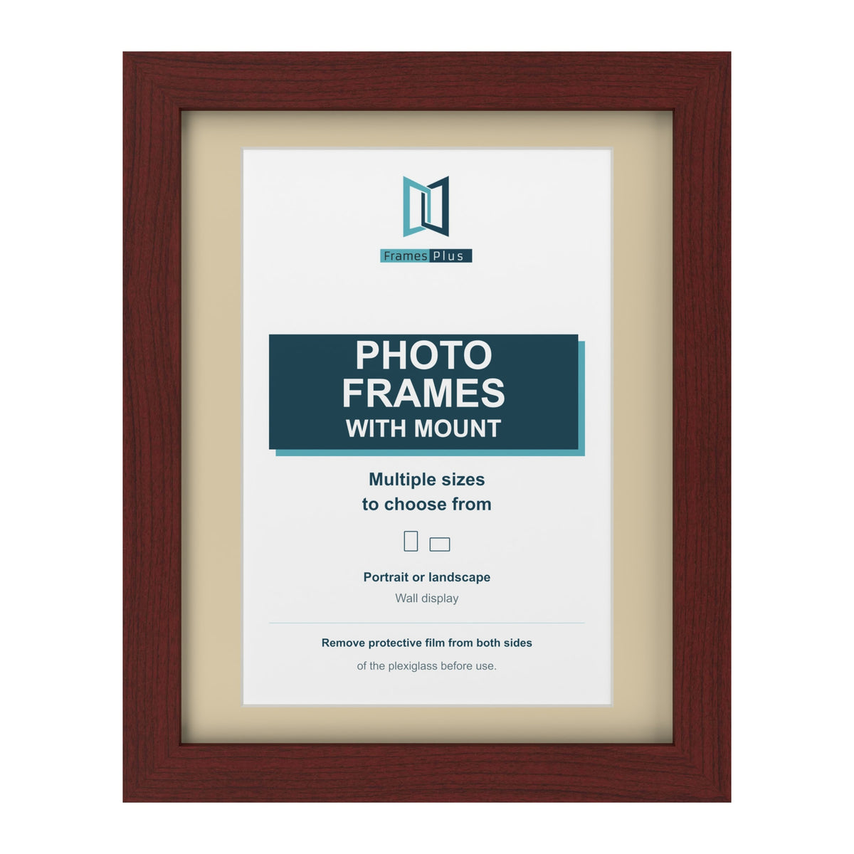 Mahogany picture frame with an ivory mount
