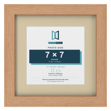 Oak 10 x 10 inch picture frame with an ivory mount for a 7 x 7 inch photo