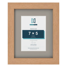 Oak 10 x 8 inch picture frame with a Dawn Grey mount for a 7 x 5 inch photo
