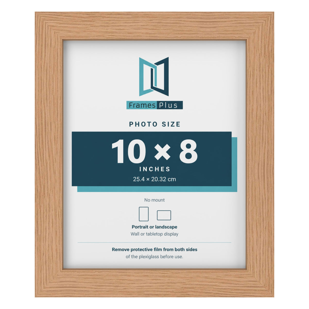 Oak picture frame for a 10 x 8 inch photo