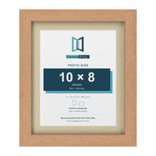Oak 12 x 10 inch picture frame with an ivory mount for a 10 x 8 inch photo