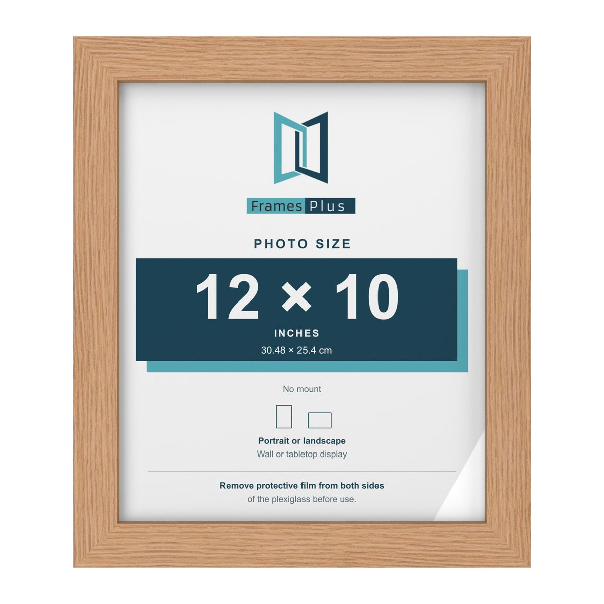 Oak picture frame for a 12 x 10 inch photo