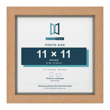 Oak 12 x 12 inch picture frame with a Dawn Grey mount for an 11 x 11 inch photo