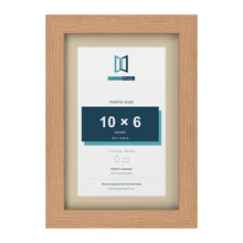 Oak 12 x 8 inch picture frame with an ivory mount for a 10 x 6 inch photo