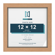 Oak 13 x 13 inch picture frame with a Dawn Grey mount for a 12 x 12 inch photo