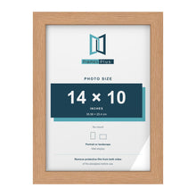 Oak picture frame for a 14 x 10 inch photo