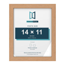 Oak picture frame for a 14 x 11 inch photo