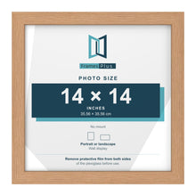 Oak picture frame for a 14 x 14 inch photo
