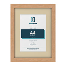 Oak 16 x 12 inch picture frame with an ivory mount for an A4 photo