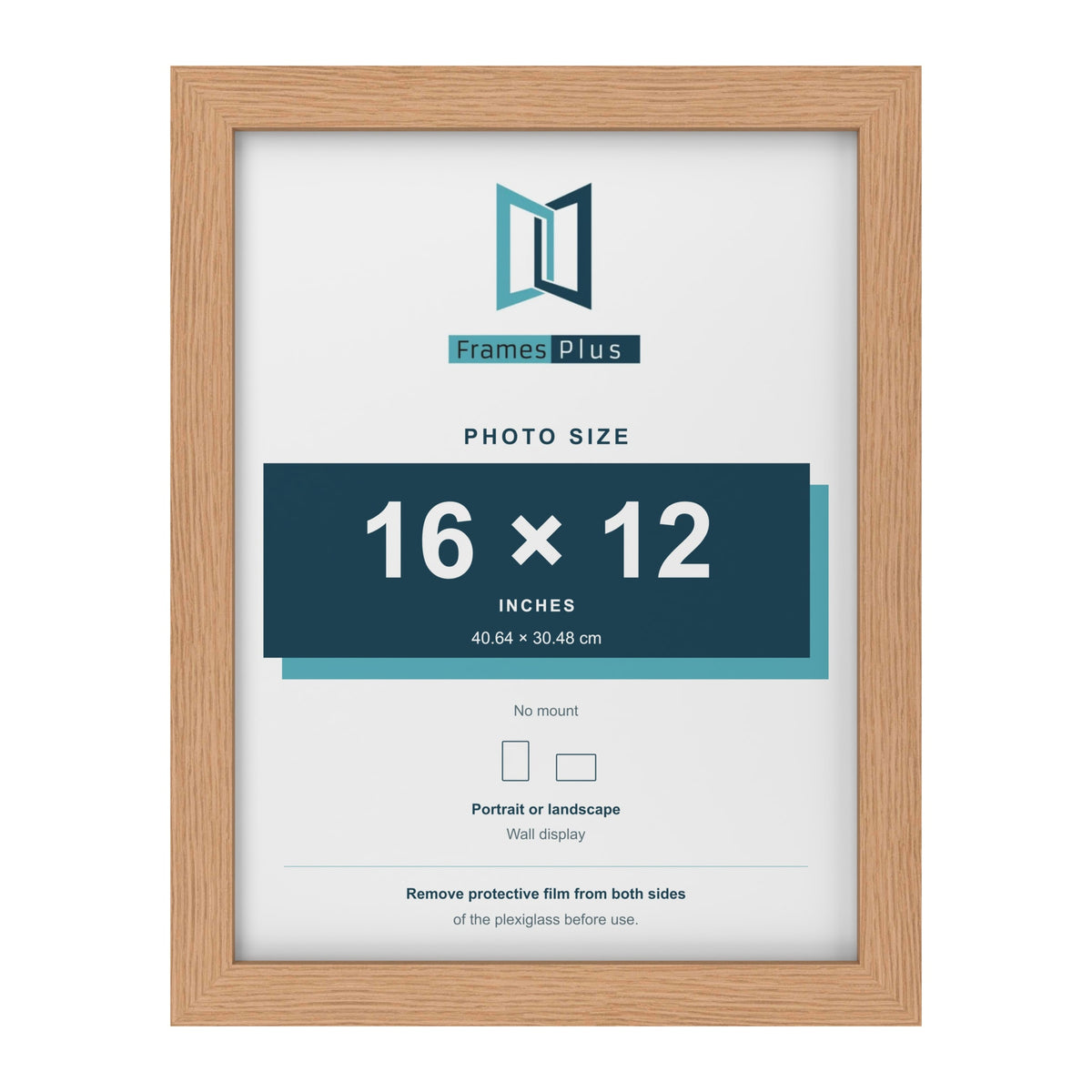 Oak picture frame for a 16 x 12 inch photo