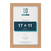 Oak picture frame for a 17 x 11 inch photo