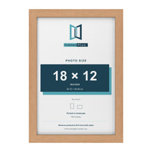 Oak picture frame for a 18 x 12 inch photo