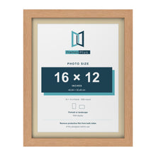 Oak 18 x 14 inch picture frame with an ivory mount for a 16 x 12 inch photo