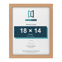 Oak picture frame for a 18 x 14 inch photo