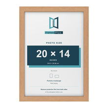 Oak picture frame for a 20 x 14 inch photo