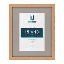 Oak 20 x 16 inch picture frame with a Dawn Grey mount for a 15 x 10 inch photo