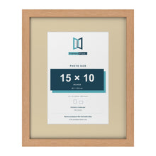 Oak 20 x 16 inch picture frame with an ivory mount for a 15 x 10 inch photo