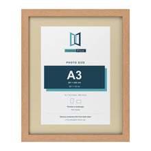 Oak 20 x 16 inch picture frame with an ivory mount for an A3 photo