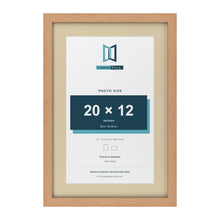 Oak 24 x 16 inch picture frame with an ivory mount for a 20 x 12 inch photo