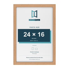 Oak picture frame for a 24 x 16 inch photo